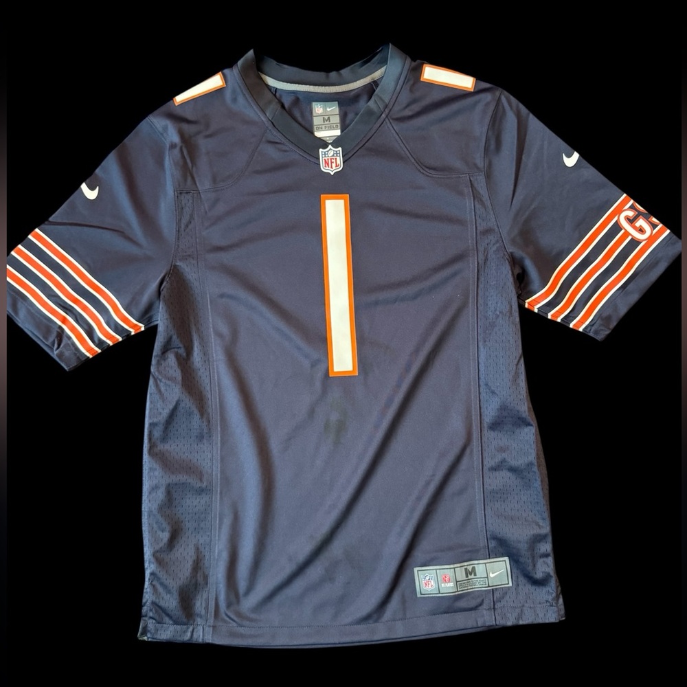 Nike Chicago Bears Justin Fields On Field Jersey Mens Medium Blue NFL